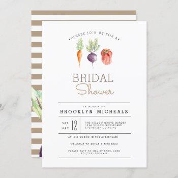 veggie patch | watercolor bridal shower invitation