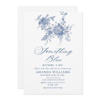 victorian dusty blue french garden bridal shower invitation
