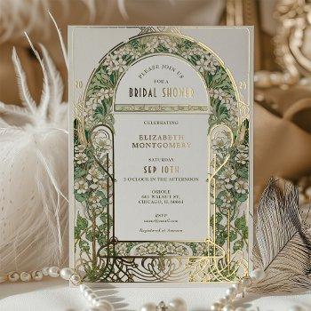 vintage bridal shower invitations art nouveau deco