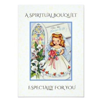 Vintage Bridal Shower Spiritual Bouquet Front View