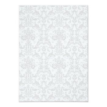 Vintage Damask With Yellow Roses Bridal Shower Invitation Front View