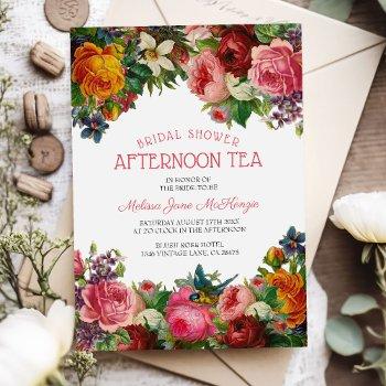 vintage floral | bridal afternoon tea invitation