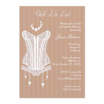 vintage lingerie bridal shower invitations