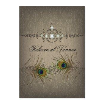 vintage peacock wedding rehearsal dinner invite
