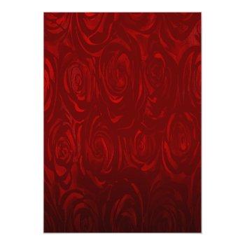 Vintage Rustic Red Roses Gold Crown Folded Thank You Card Front View