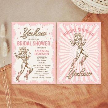 vintage western cowgirl bridal shower invitation