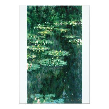 Water Lilies In Green Pond By Claude Monet Postcard Front View