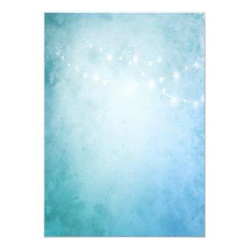 Watercolor Beach How Many Kisses Bridal Game Enclosure Card Front View