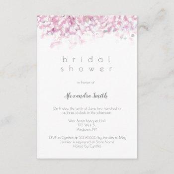 watercolor cherry blossom bridal shower invitation