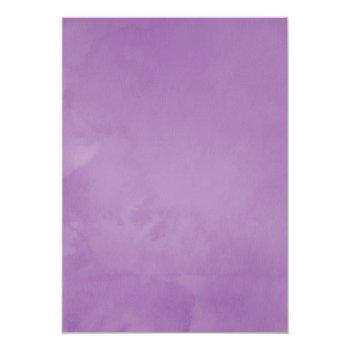 Watercolor Cotton Lavender Bridal Shower Advice Invitation Front View