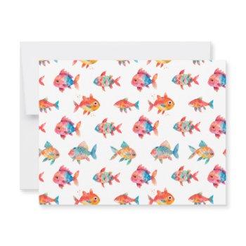 watercolor cute fish personalize stationery  note card