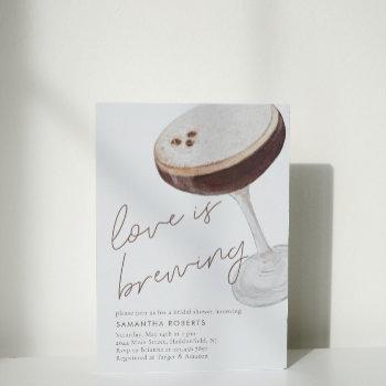 watercolor espresso martini bridal shower invitation