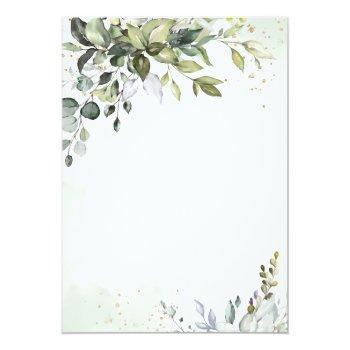 Watercolor Eucalyptus Greenery Couple Shower Invitation Front View