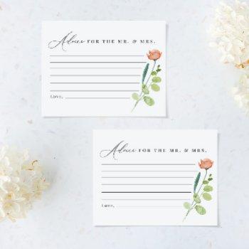watercolor floral advice for the mr. & mrs. card
