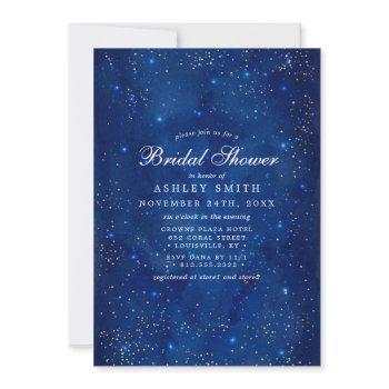 watercolor galaxy cosmic stars bridal shower invitation