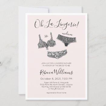 watercolor lingerie shower bridal shower invitatio invitation
