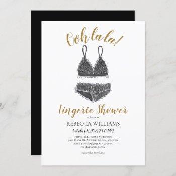 watercolor lingerie shower bridal shower invitation