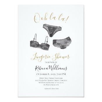 Watercolor Lingerie Shower Bridal Shower Invitation Front View