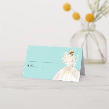 watercolor magnolia bridal shower place card