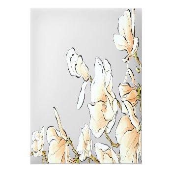 Watercolor Magnolia Bridal Shower Place Card Front View