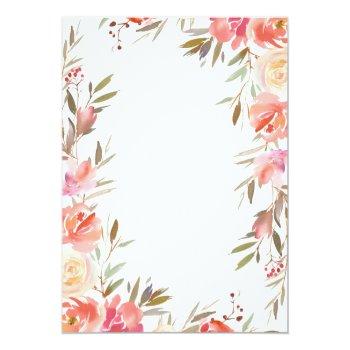 Watercolor Pink Floral Gold Arch Front View
