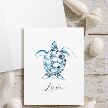 watercolor sea turtle note cards with envelopes