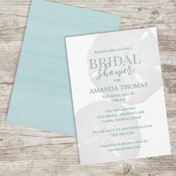 watercolor turquoise seaside sand dollar elegant invitation