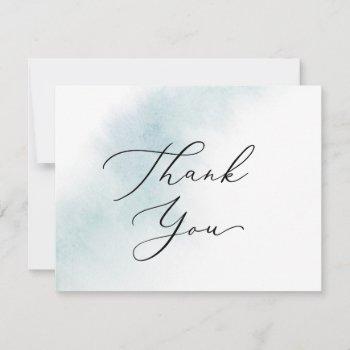 watercolor wash | blue thank you card