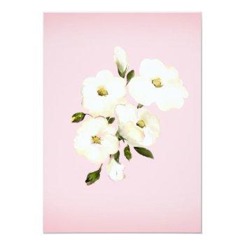 *~* Watercolor White Beach Roses Front View