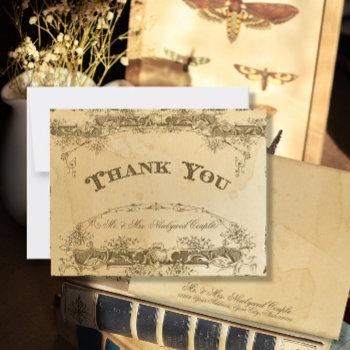wedding bridal thank you stationery vintage tea  invitation