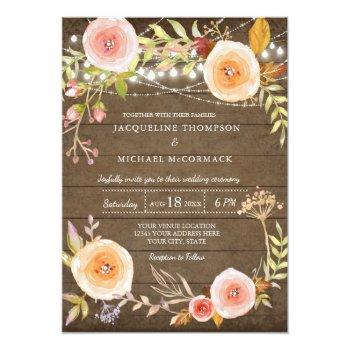 Wedding Invitation Template Dark Background Front View