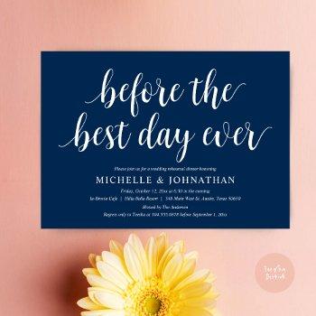 wedding rehearsal dinner, before the best day ever invitation