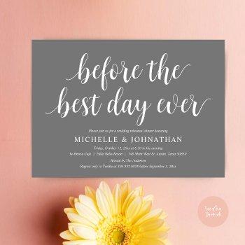 wedding rehearsal dinner, before the best day ever invitation