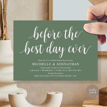 wedding rehearsal dinner, before the best day ever invitation