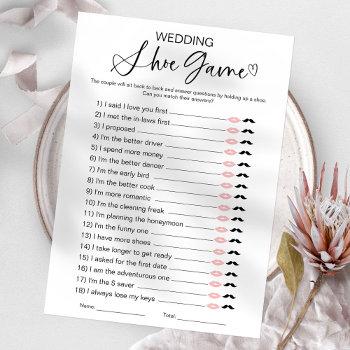 wedding shoe bridal shower game invitation