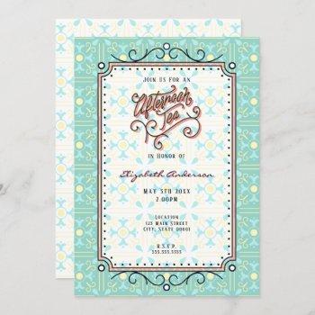 whimsical afternoon tea party invitation