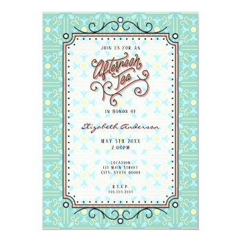 Whimsical Afternoon Tea Party Invitation Front View