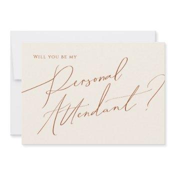 whimsical desert | beige attendant proposal card