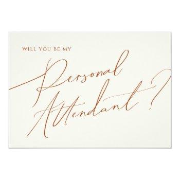 Whimsical Desert | Beige Attendant Proposal Card Front View
