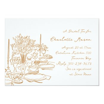 Whimsical Doodle Drawing Tea Party Front View