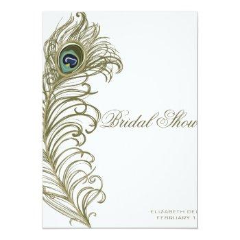 Whimsical Peacock Feather Front View
