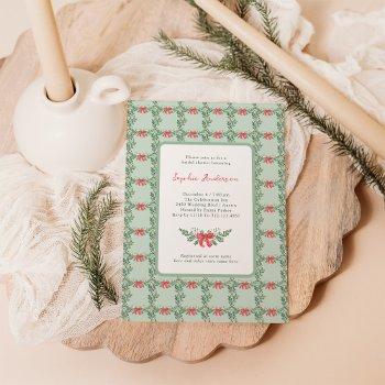 whimsical retro | christmas holiday bridal shower invitation