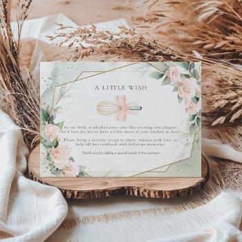 whisked away floral bridal shower wishing well enclosure card