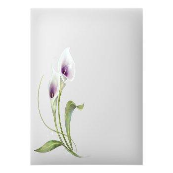 White And Purple Calla Lily Wedding Return Address Envelope Front View