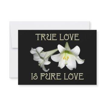 white easter lilies: true love is pure love invitation