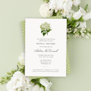 white hydrangea grand millennial bridal shower invitation