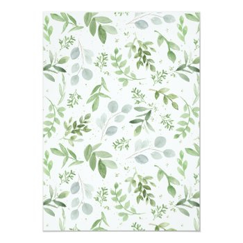 White Pumpkin And Greenery Fall Bridal Shower Invitation Front View