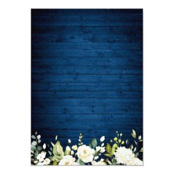 White Roses Blue Wood Lantern Front View