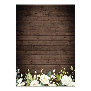White Roses Rustic Wood Lantern Front View