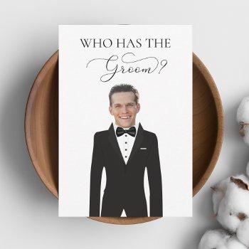 who has the groom fun bridal shower game card